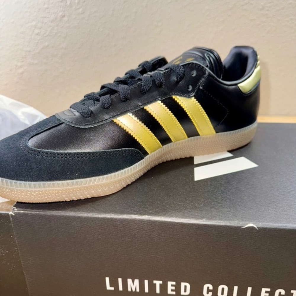 Adidas Samba Messi Shoes Women's 10 / Men's 9 Black Gold‎ Unisex IH8159 - Picture 3 of 10